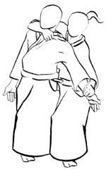 後ろ片手取り首絞め(うしろかたてどりくびしめ) Image